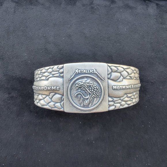 Metallica Bracelet 925 Silver Black Album Nothing Else Matters - Picture 1 of 7
